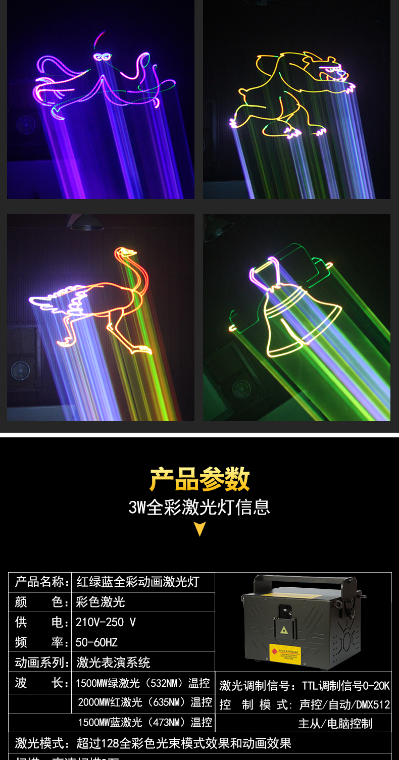 3W激光燈